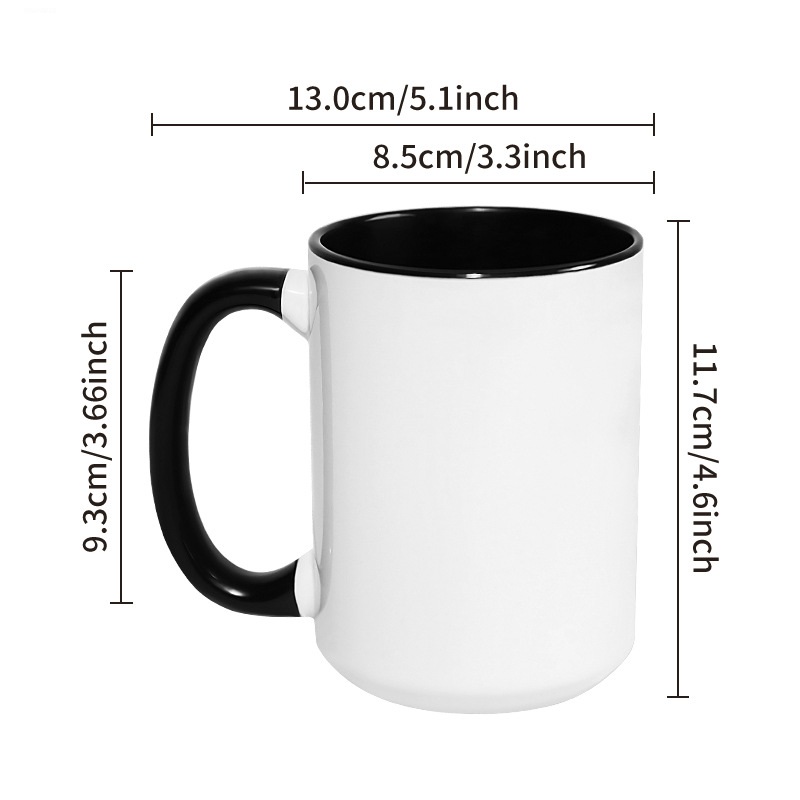 Sublimation Mug White - 450ML 15온스 대용량 컵 DIY 맞춤