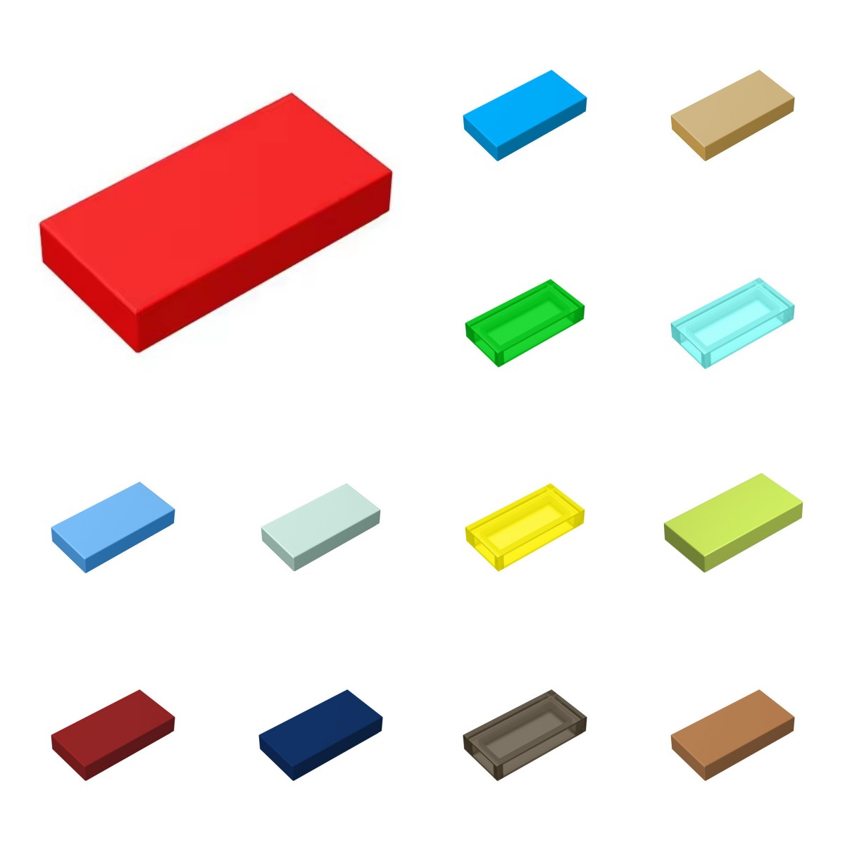 Ceramic Tile Blank - 50개 3069 30070 부드럽고 얇은 1x2
