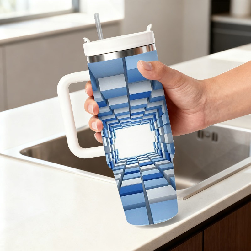 Sublimation Mug White - 40온스 스테인리스 스틸 이중벽 단열 텀블러,