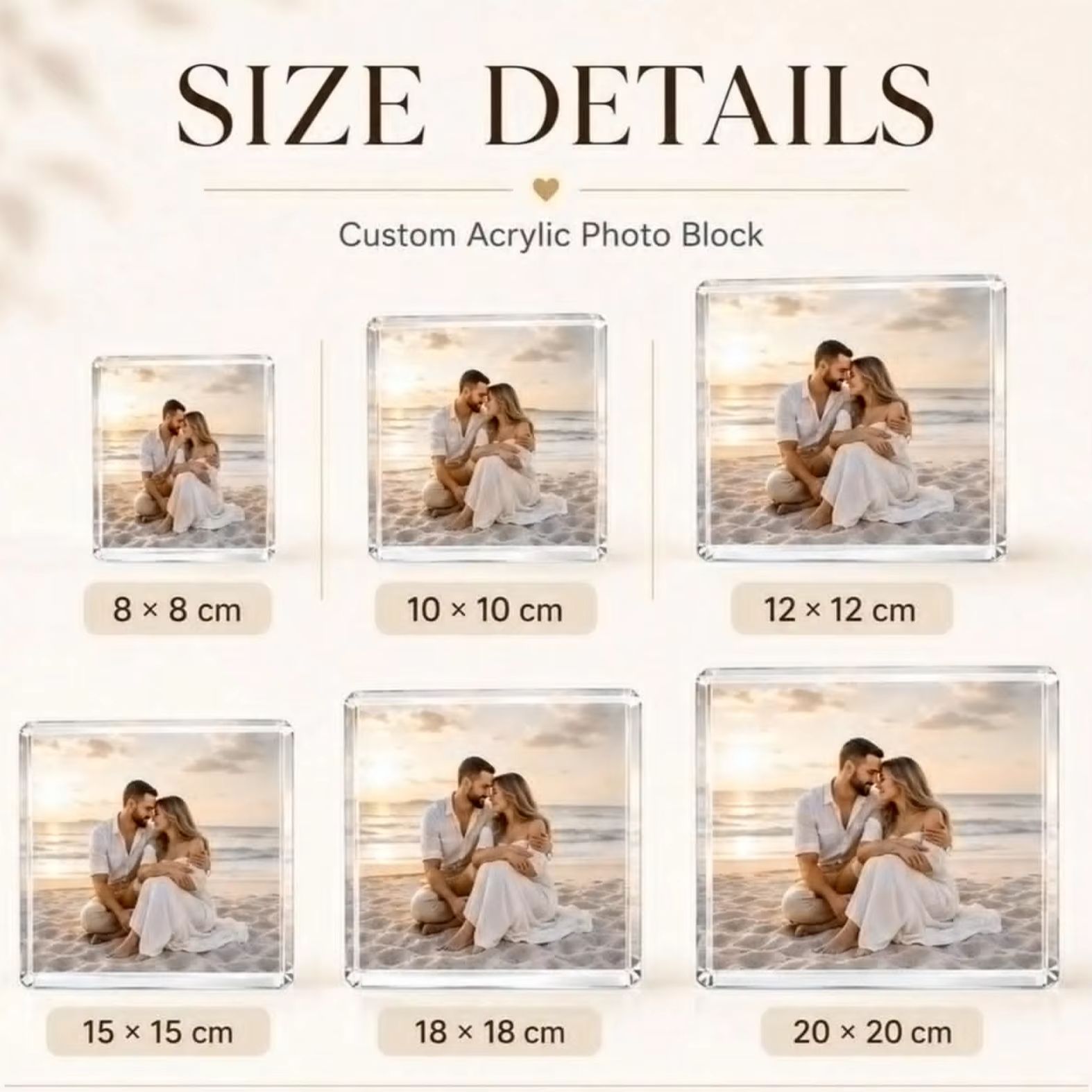 맞춤형 사진 및 문구가 새겨진 아크릴 블록, 투명 사진 - Photo Acrylic Block 리뷰 및 가격